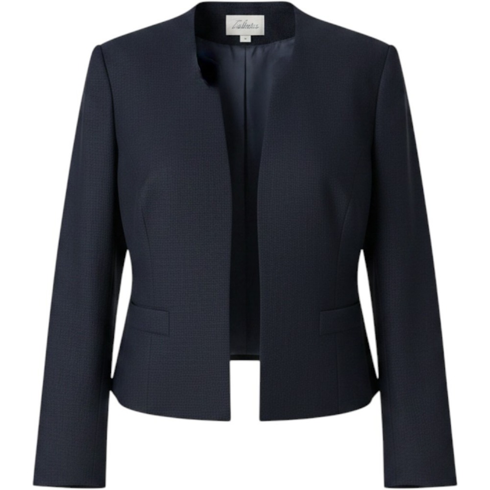 Talbots Irish Linen Blazer NWT Women's 24WP Navy Blue Collarless Open Front